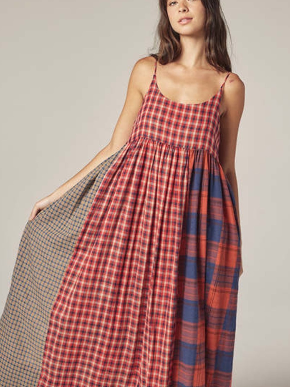 Amente contrast midi dress